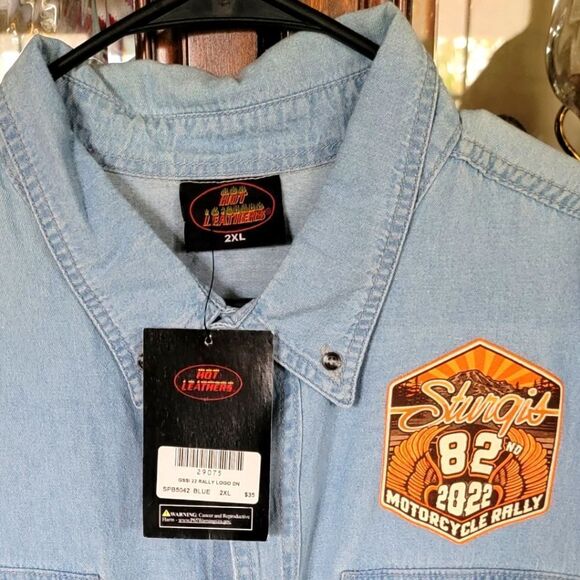 STURGIS 2022  82nd Anniversary Motorcycle RALLY JEAN SHIRT/JACKET NWT - Picture 4 of 13